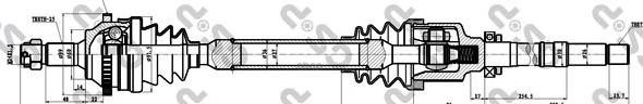 Привод в сборе PEUGEOT 206 CC (2D) GSP арт. 245011