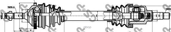 Привод в сборе PEUGEOT 206 Hatchback (2A/C) GSP арт. 245027