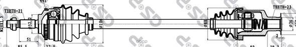 Привод в сборе RENAULT CLIO II Box (SB0/1/2_) GSP арт. 250263