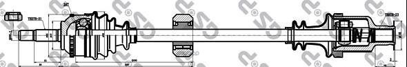 Привод в сборе RENAULT CLIO II Box (SB0/1/2_)  KANGOO Express (FC0/1_) GSP арт. 250357