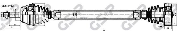 Привод в сборе SEAT CORDOBA (6K1  6K2) GSP арт. 253002