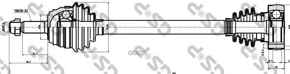 Привод в сборе левый SEAT CORDOBA (6K1  6K2) GSP арт. 253004