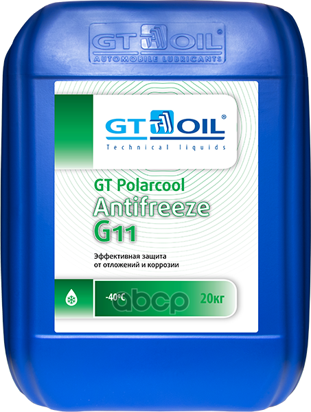 Антифриз Gt Polarcool G11 Зеленый  20 Кг GT OIL арт. 4634444008757