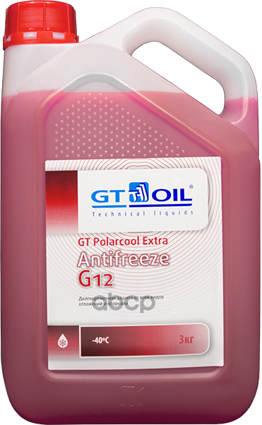 Антифриз GT Polarcool Extra G12 красный  3 кг GT OIL арт. 4665300010225