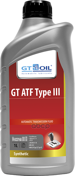 Масло трансмиссионное синтетическое ATF TYPE III 1л GT OIL арт. 8809059407776