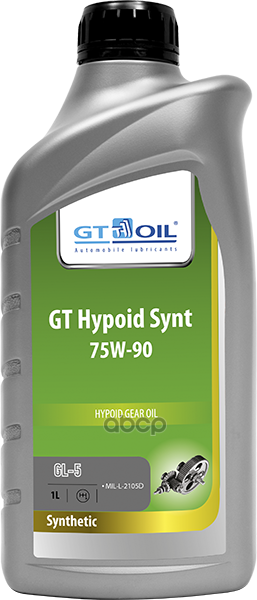 Масло трансмиссионное синтетическое Hypoid Synt 75W90 GL-5 1л GT OIL арт. 8809059407868