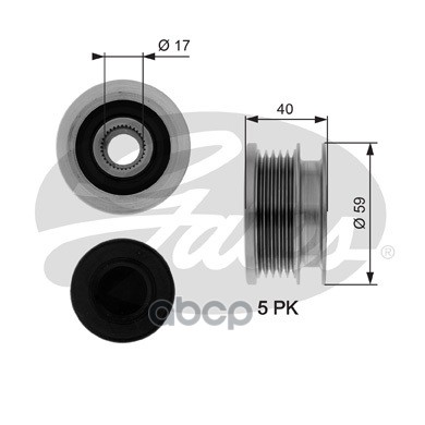 Механизм Свободного Хода Генератора Gates арт. OAP7074