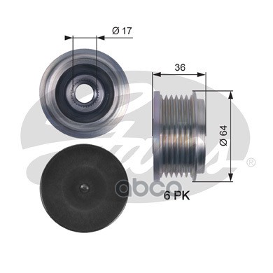 Муфта генератора обгонная Gates арт. oap7131