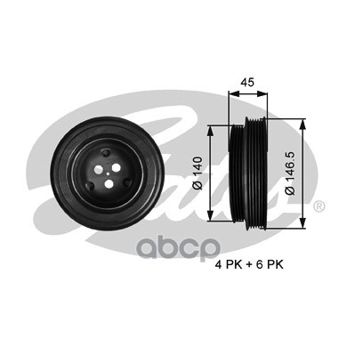 Шкив коленвала (7845-10138) TVD1138 Gates арт. TVD1138