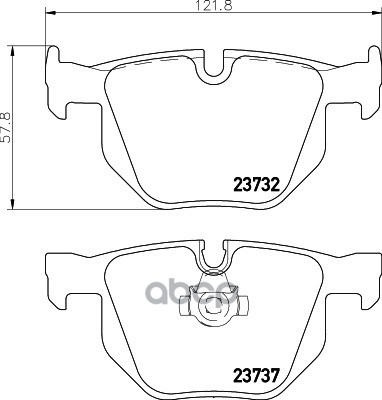 колодки тормозные дисковые BMW 5 (E60) HELLA арт. 8db355010-471