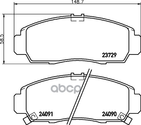 Колодки тормозные NAO HONDA CIVIC VII Hatchback (EU  EP  EV)  CIVIC VII notchback (ES)  CIVIC VIII n HELLA арт. 8db355027-891