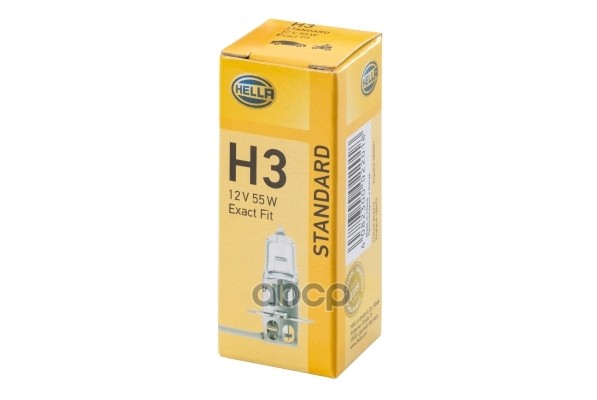 Лампа 12V H3 55W HELLA Standart 1 шт. картон 8GH 002 090-131 HELLA арт. 8GH 002 090-131