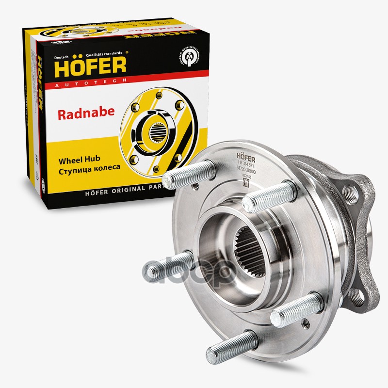 Ступица Hyundai Santa Fe (00-), ix55 (09-), Kia Sorento II (09-) в сб. с подш. HOFER арт. HF314871