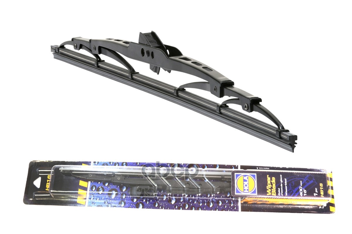 Щетка стеклоочистителя  каркасная 1шт. (16/400mm) Универсальная  адаптер крючок HOLA арт. hb16