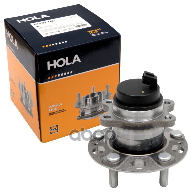 Ступица в сборе задняя, HYUNDAI Creta 2WD (16-), iX20 (10-19), KIA Soul I (09-14), Venga (10-), (1 ш HOLA арт. HW91007