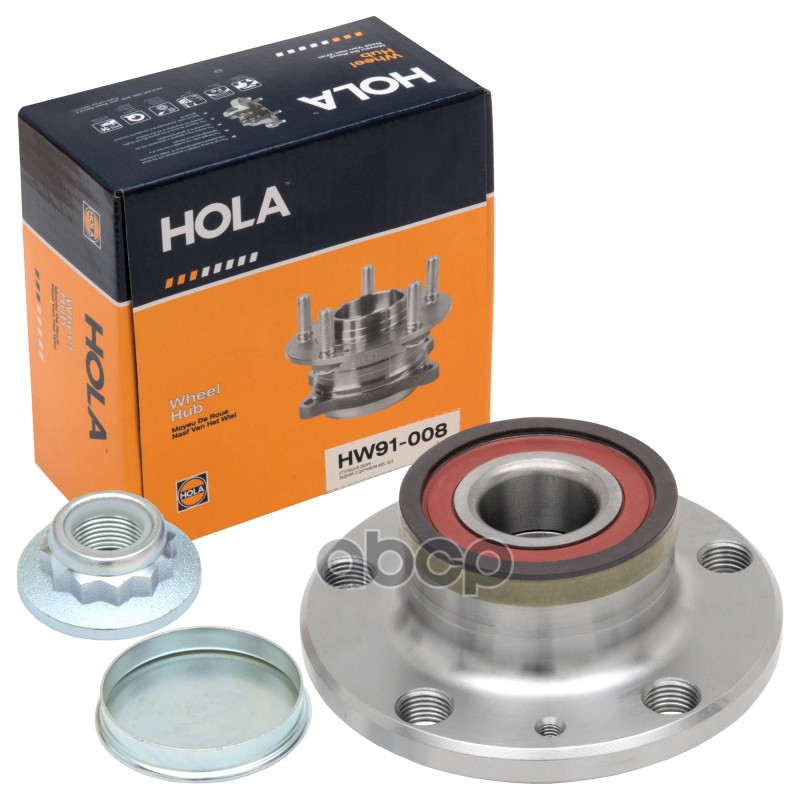 Ступица в сборе    с датчиком ABS  задняя  VW Polo IV V(602 604 612 614) (01-)  SKODA Fabia I II III HOLA арт. hw91-008