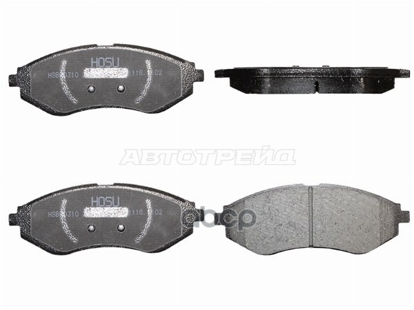 Колодки тормозные (Спереди) Chevrolet Aveo 02-15 / Daewoo Kalos 02-08 HOSU арт. HSBR0310