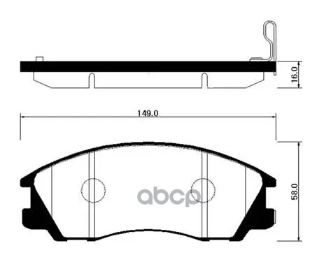 Колодки Тормозные Дисковые Передн Hyundai: Terracan (17 Inch) 01- HSB арт. HP0022