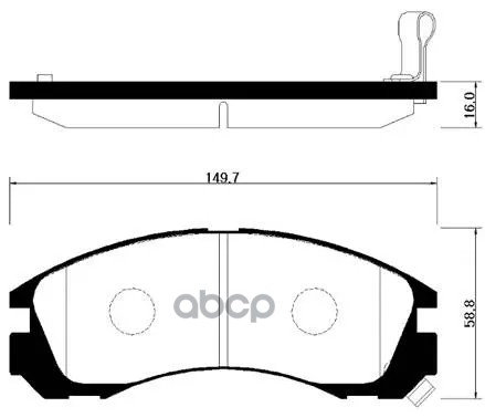 Колодки Тормозные Дисковые Передн Mitsubishi: Outlander 03-06, Diamante 97-04, Space Wagon 98-03, Eclipse 91-95, Pajero, Mont...
