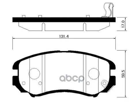Колодки Тормозные Дисковые Передние Chery Tiggo 7 Pro 20-, Tiggo 7 Pro Max 21- / Hyundai: Sonata 01-09, Tucson 04-09, Tiburon...