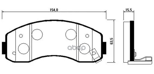 Колодки Тормозные Дисковые Передн Kia: Bongo, K2500, K2700 HSB арт. HP1014