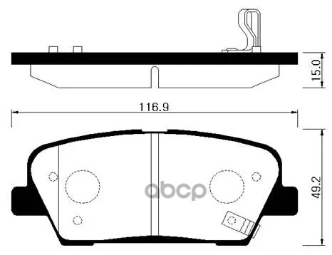 Колодки Тормозные Дисковые Задние Kia: Stinger 17-, Sorento 09- / Hyundai: Santa Fe 10-, Elantra 10-, Equus 09-, Genesis Coup...