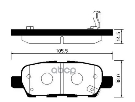 Колодки Тормозные Дисковые Задн Infiniti: Fx 35, Fx45 03-08  Nissan: Murano 03-08, Quest 05-05, Altima 02-06, Maxima 04-08 HS...
