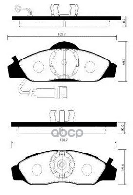 Колодки Тормозные Дисковые Передн Ssangyong: Korando 88-96, Musso 93- HSB арт. HP4006