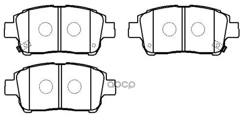 Колодки Тормозные Дисковые Передн Toyota: Celica 99-02, Pirius 00-09, Yaris 99-05, Echo 01-05  Scion: Xa 04-06, Xb04-06 HSB а...