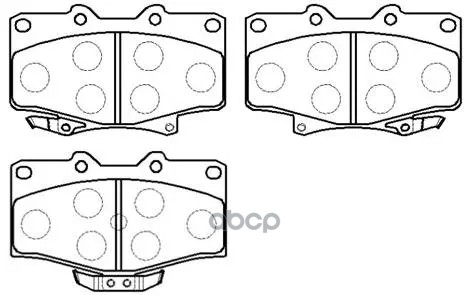 Колодки Тормозные Дисковые Передн Toyota: Hilux Пикап 87-, Land Cruiser 84-, Land Cruiser 80 90-97, Land Cruiser Hardtop 93-9...