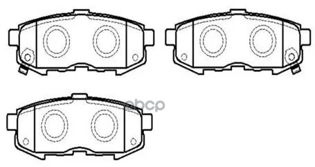 Колодки Тормозные Дисковые Задн Mazda: Mpv Ii 2.0 Di, 2.3 99- HSB арт. HP8262
