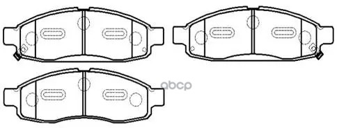 Колодки Тормозные Дисковые Nissan: Pathfinder 05-, Armada 04-, Titan 04-  Infiniti: Qx56 06- HSB арт. HP8344