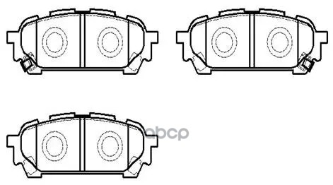 Колодки Тормозные Дисковые Задн Subaru: Legacy Iv 03 - , Legacy Iv Универсал 03 - , Outback 03 - , Tribeca 05 - HSB арт. HP8424