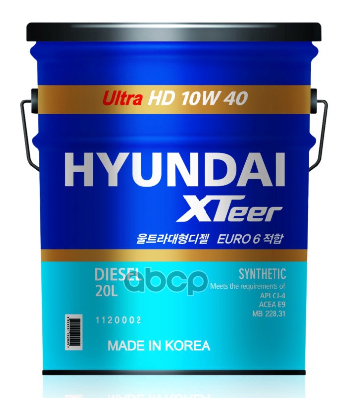 HYUNDAI XTeer Моторное Масло Xteer Hd Ultra 10W-40 20Л (1121002) 1120002