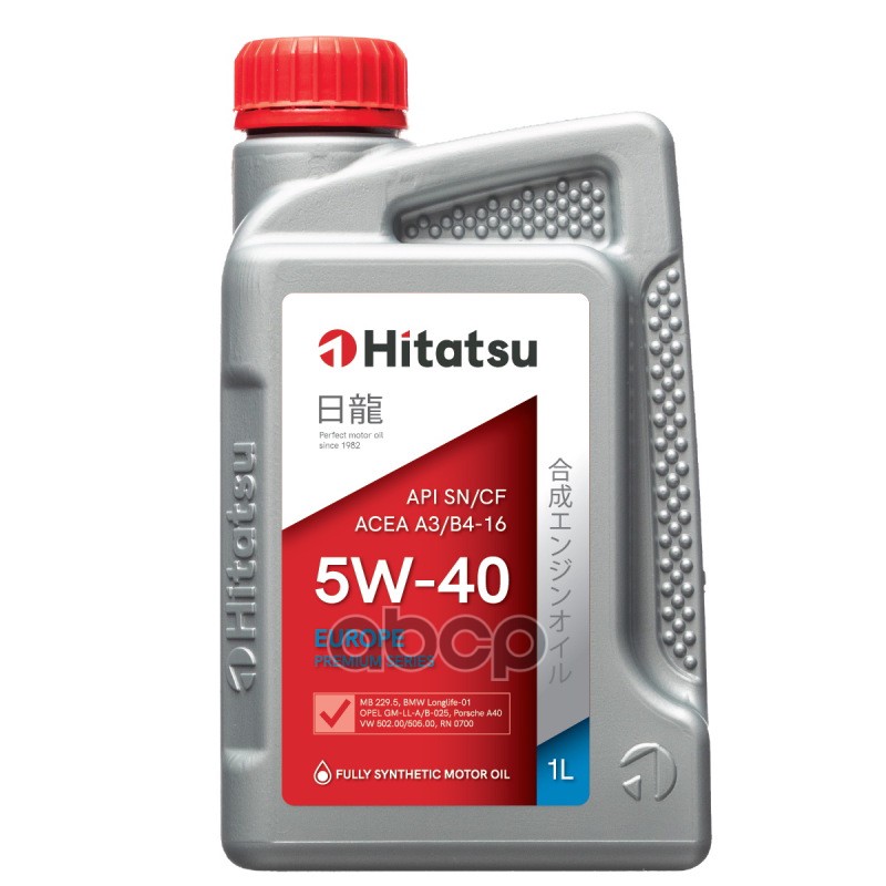 Hitatsu Масло 5W40 Api Sn/Cf, A3/B4-16 Mb 229.5,Bmw Ll-01, Vw502.00/505.00 1Л Hitatsu 5W40h11