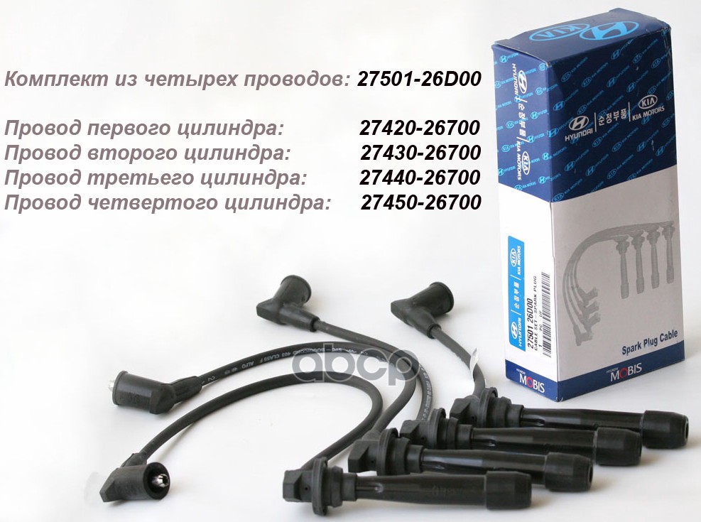 Провод высоковольтный 27430-26700 Hyundai-KIA арт. 27430-26700