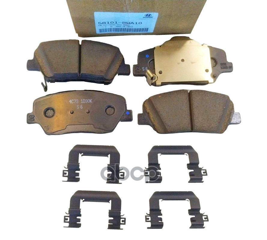 КОМПЛЕКТ ТОРМОЗНЫХ КОЛОДОК С НАКЛАДКАМИ (4ШТ) 58101BWA10 Hyundai-KIA арт. 58101-BWA10