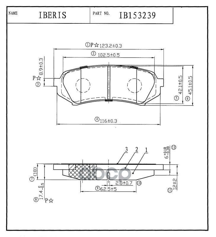 Колодки Тормозные Зад К-Т Lexus Rx Ii (U38), Toyota Land Cruiser Vi (J100) IBERIS арт. IB153239