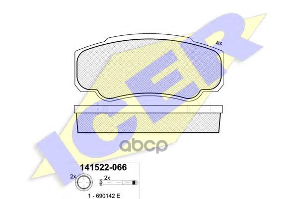 Колодки торм.дисковые Icer арт. 141524