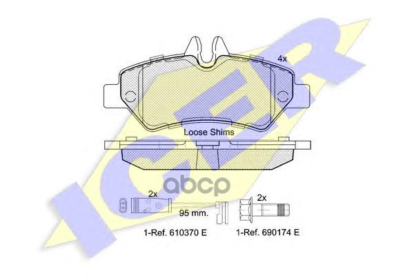 Колодки торм диск MB SPRINTER 3-t 209CDi Icer арт. 141787