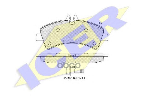 Колодки Торм Диск Mb Sprinter 5-T (906) 509Cdi Icer арт. 141849