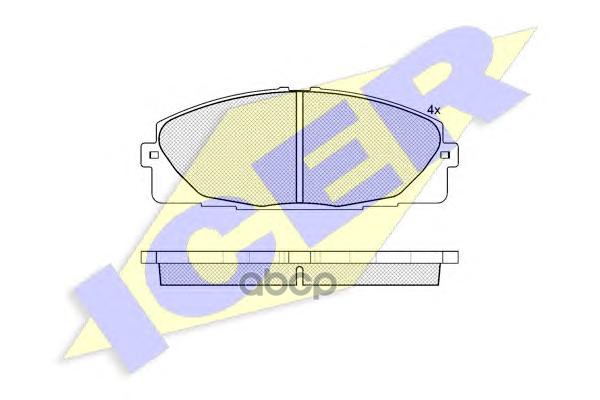 Колодки торм. диск.TOYOTA Hiace IV (H1  H2) Bus/Van 06- Icer арт. 141931