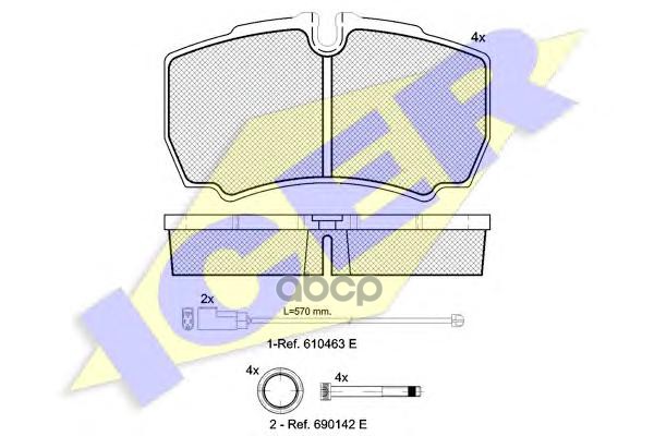 Колодки Задние Ford Transit 2.2/2.4 All Tdci 2006-> Icer 151640-229 Icer арт. 151640-229