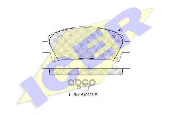 Колодки Передние Toyota Avensis I/Camry 94-01/Celica 94-00 Icer 181169 Icer арт. 181169
