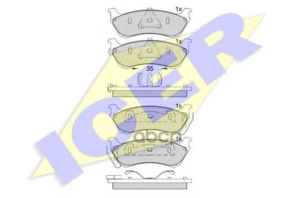 Колодки Задние Mb M-Class (W163) 2.3/3.5L 98-05 Icer 181277 Icer арт. 181277