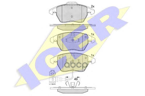 Колодки торм. диск. Icer арт. 181567