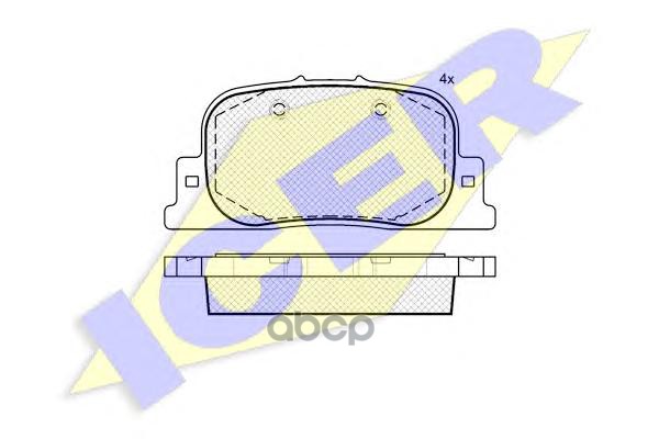 Колодки Задние Lifan Solano/Byd F3/Geely Vision Icer 181633 Icer арт. 181633