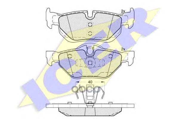 Колодки торм зад диск.E81  E87  E90  E91 Icer арт. 181663