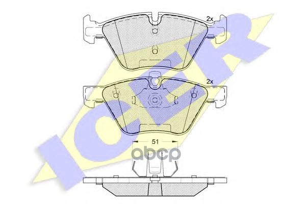 Колодки Торм.дисковые E60 (03-) Icer арт. 181683