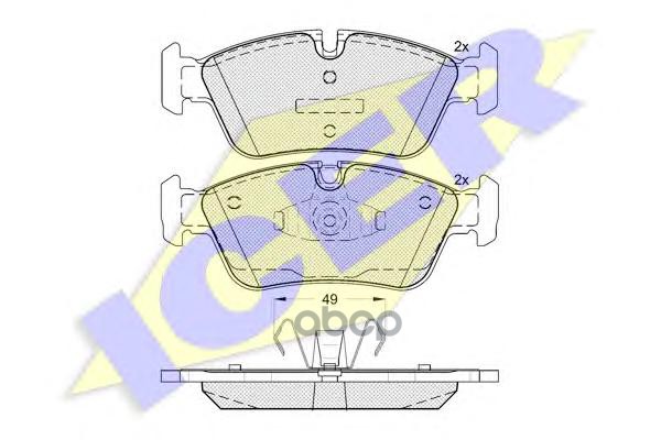 Колодки торм.дисковые Icer арт. 181698